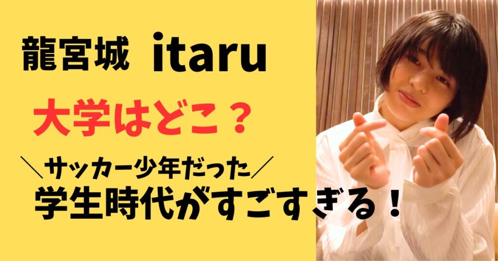 龍宮城itaru大学はどこか学歴まとめ