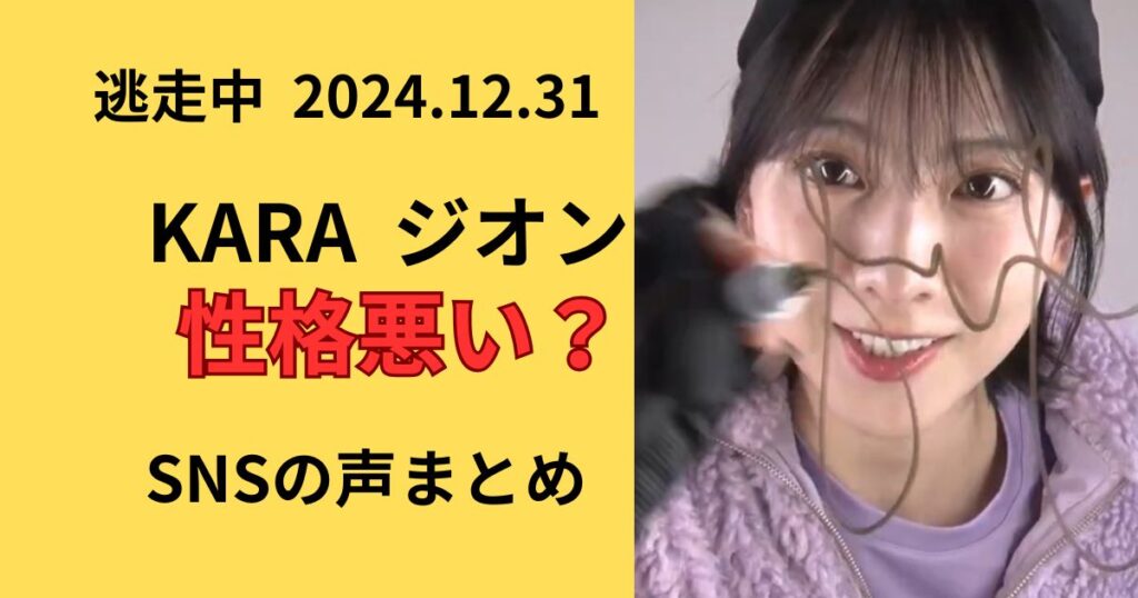 逃走中KARAジオンの性格が悪い？