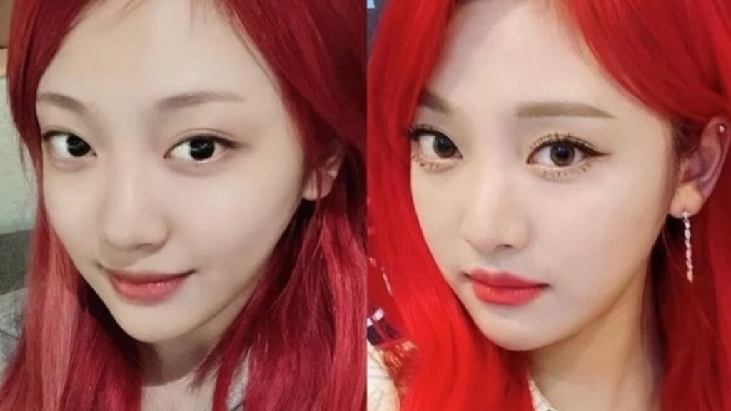 ニンニンすっぴんとメイク姿